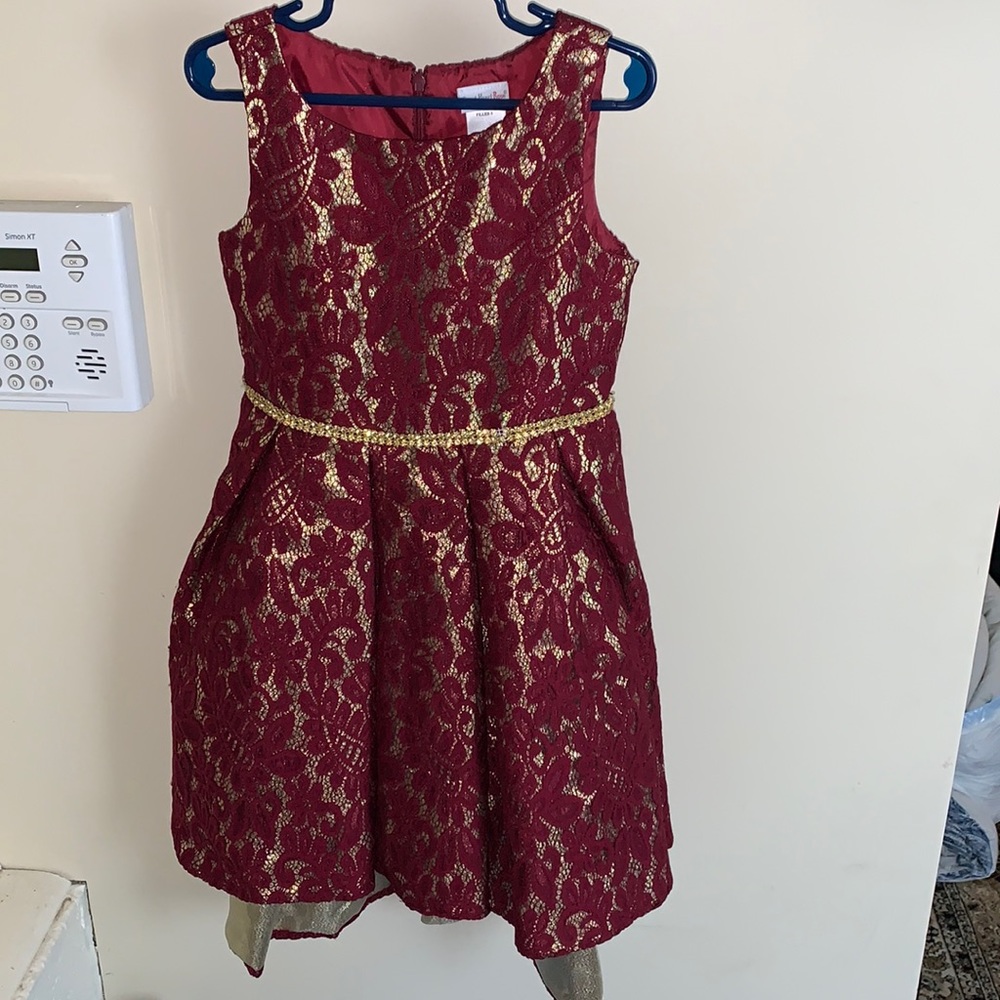 Red and gold dress